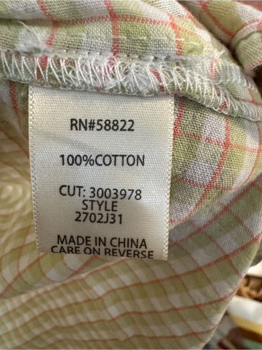 Max Studio NWT Cotton Plaid Peasant Blouse Green Balloon Sleeve Medium M - Picture 5 of 10